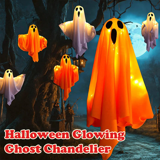 🔥Last Day Special Price £7.99!!👻Halloween Glowing Ghost Chandelier