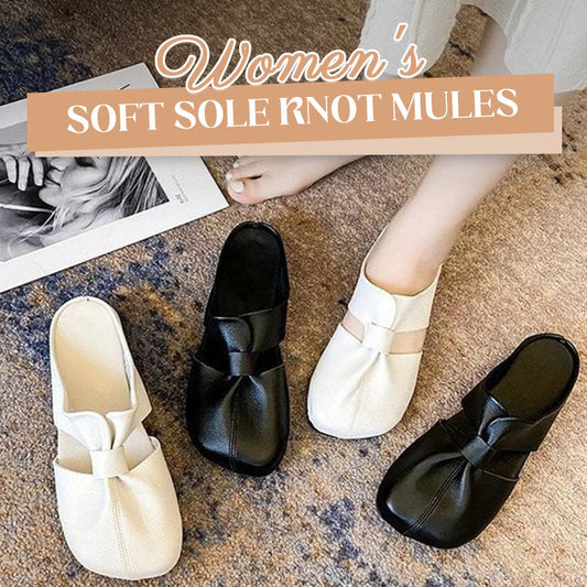 ⏰Last Day Promotion 50%OFF🔥🩴Women's Soft Sole Knot Mules