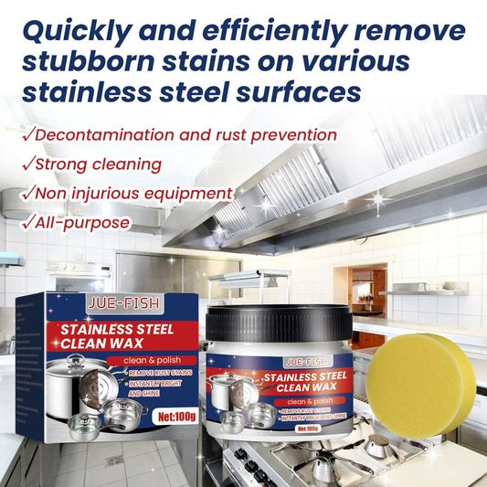 🔥Limited Special Price £6.99✨Magical Nano-Technology Stainless Steel Cleaning Paste-SURFACE SAFE, NO RESIDUE