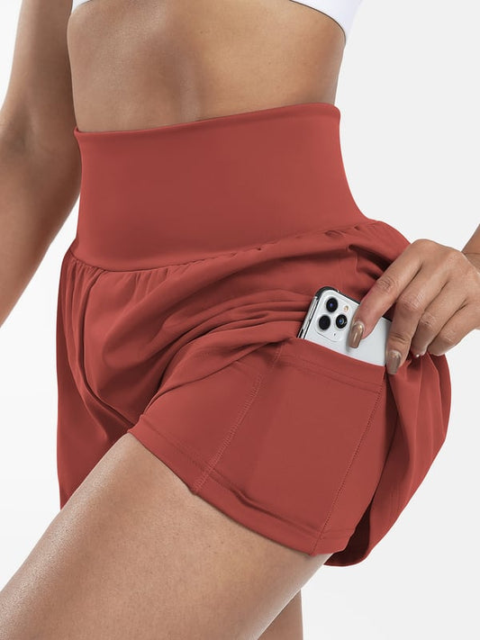✨️2025 New Hot Sales 60%OFF🥰High Waisted 2-in-1 Yoga Shorts & Side Pockets