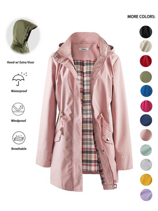 ⏰Last Day Special Price:£21.99!!✨Womens Chic. Lightweight & Waterproof Jacket 🍃🧥-Unleash Style and Durability in Any Storm!
