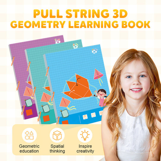 ⏳Limited Sale 50%OFF👶✨Pull String 3D Geometry Learning Book