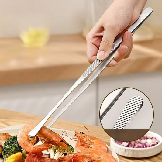 🔥Limited Sale Buy 1 Get 1 Free🔥Multi-purpose Stainless Steel Anti-slip BBQ & Baking Tongs