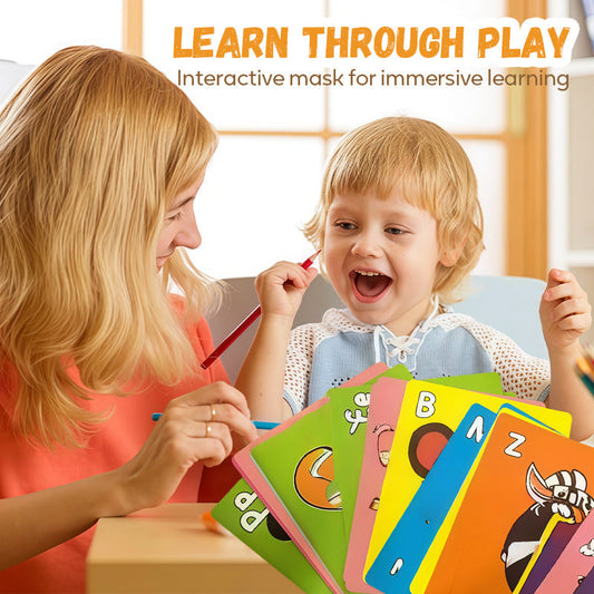 🔥Teaching Gift Special Offer50%OFF🔤✍26 PCS Fun ABC Learning Mask Cards