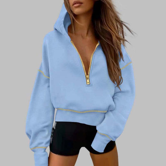 🍂Early Autumn Time-limited Special 60% off🍁Women's Hooded Sweatshirt with Half zip💗Style Meets Comfort Hoodie