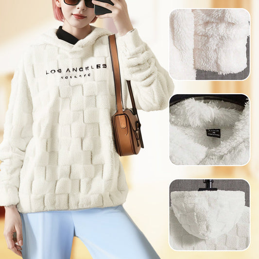 🍂2025 Autumn New Style 60% OFF🌼Thick Loose Furry Hooded Sweatshirt🌨️Stay Warm without Sacrificing Style
