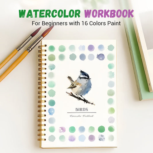 🎅Christmas Gift idea £7.99!! 🎁🌼Beginner Friendly Watercolor Workbook - Say Goodbye to Anxiety Awaken Your Artistic Talent