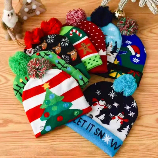 🎁Christmas  Hot Sale 50% OFF🎄LED Knitted Christmas Hat