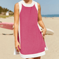 ⏰Last Day Sale 50% OFF🔥Women's Casual Color Block Sleeveless Tops Matching Shorts with Pockets