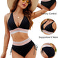 💖2025 Summer Sale 50% OFF👙High Waisted Tummy Control Color Block Bikini Sets