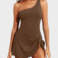 ⛱️Last Day Promotion 49% OFF🔥One Shoulder Skirted One Piece Swimsuit
