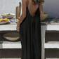 👗LAST DAY SAEL 50% OFF!!✨Women's Solid Color Backless Cami Dress💕