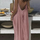 👗LAST DAY SAEL 50% OFF!!✨Women's Solid Color Backless Cami Dress💕