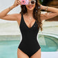 🏖️2025 Summer Hot Sale 50% OFF🏝️Illusion Waist-Cinching Deep V Color Block Swimsuit