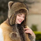 🎅Christmas Gift idea ￡10.99!! 🎁 Raccoon Tail Fur Parent-Child Plush Hat