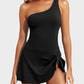 ⛱️Last Day Promotion 49% OFF🔥One Shoulder Skirted One Piece Swimsuit