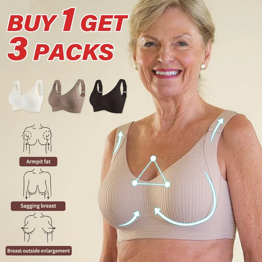 🎁Last Day 49% OFF🔥Super Firming Wire-Free Full Cup Bra All-Day Comfort No More Sagging (3-Pack Value Set)