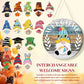 🎅2025 Halloween Pre Sale 60% off🎄Interchangeable Wooden Gnome Welcome Sign🎈The Magic of Seasonal Decorating