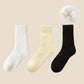 🧦Christmas Special price ￡12.99💥🎉5 Pairs Women's Solid Mid-calf Socks💖