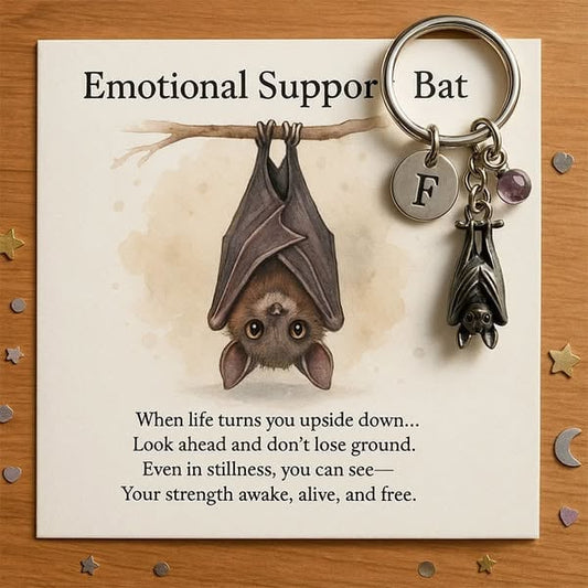 ⏰Last Day Promotion 50% OFF💥🦇Emotional Support Bat Inspirational Keychain🔑