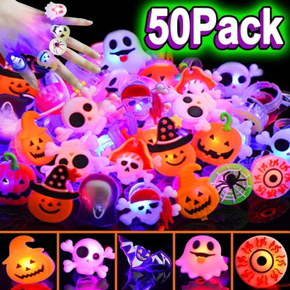 🔥Only £12.99 Last Day Promotion!🎁LED Light Halloween Glowing Ring
