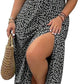 💃Summer Hot Sale-50% OFF💗Plus Size Split Floral Print Boho Maxi Dress
