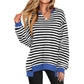 🍁2025 Autumn New Hot Sale: 60% off💗Womens Oversized Sweatshirt V Neck Long Sleeve Tunic Lightweight Pullover✨Relaxed Fit, Effortless Style!