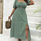 💃Summer Hot Sale-50% OFF💗Plus Size Split Floral Print Boho Maxi Dress