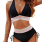 💖2025 Summer Sale 50% OFF👙High Waisted Tummy Control Color Block Bikini Sets