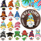 🎅2025 Halloween Pre Sale 60% off🎄Interchangeable Wooden Gnome Welcome Sign🎈The Magic of Seasonal Decorating