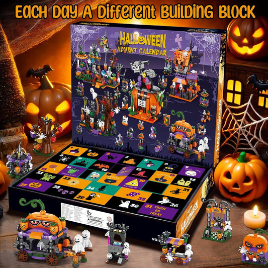 🎃HALLOWEEN PRE-SEASON 49% OFF👻- 31 Day Halloween Advent Brick Festival Calendar🗓️Open a New Halloween Surprise Every Day!