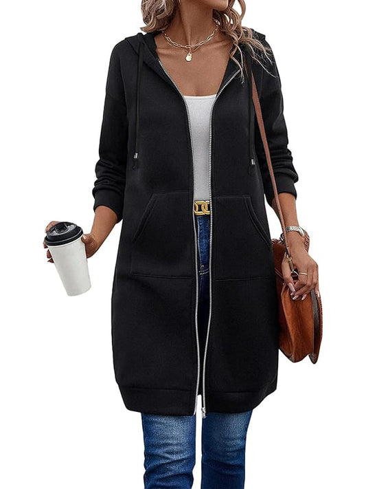 🔥This Week Special Price £11.99 !!🍂Early Autumn Women Casual Zip up Fleece Hoodies