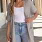 🔥Early Autumn Sales 60%OFF💝✨Women's Short Sleeve Pleated Lightweight Open Front Cardigan