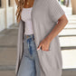 🔥Early Autumn Sales 60%OFF💝✨Women's Short Sleeve Pleated Lightweight Open Front Cardigan