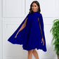 🏖️Summer Hot Sale - Up to 70% OFF⚡50K+ SOLD!🎁Women's Round-Neck Cape Sleeve Mini Dress