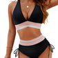 💖2025 Summer Sale 50% OFF👙High Waisted Tummy Control Color Block Bikini Sets