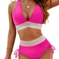💖2025 Summer Sale 50% OFF👙High Waisted Tummy Control Color Block Bikini Sets