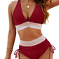💖2025 Summer Sale 50% OFF👙High Waisted Tummy Control Color Block Bikini Sets