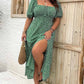 💃Summer Hot Sale-50% OFF💗Plus Size Split Floral Print Boho Maxi Dress