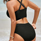 👙👙2025 New Type ~50%OFF Only Today⏳Textured Knot-Front High-Waisted Bikini Set