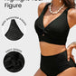 👙👙2025 New Type ~50%OFF Only Today⏳Textured Knot-Front High-Waisted Bikini Set