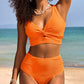 👙👙2025 New Type ~50%OFF Only Today⏳Textured Knot-Front High-Waisted Bikini Set