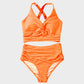 👙👙2025 New Type ~50%OFF Only Today⏳Textured Knot-Front High-Waisted Bikini Set