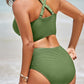 💥LAST DAY SALE 70%OFF👙Textured Knot-Front High-Waisted Bikini Set
