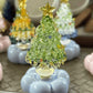 🎅Christmas Gift idea ￡10.99!! 🎁Handmade Glass & Ceramic Rotatable Christmas Tree Ornament 🎄