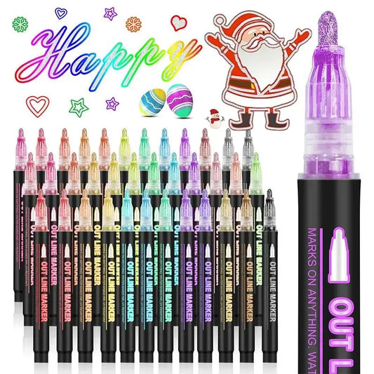 ⏰🎅Christmas Gift idea ￡6.99!! 🎁Coloring Lightstick Graffiti Highlighter Pens🔥
