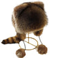 🎅Christmas Gift idea ￡10.99!! 🎁 Raccoon Tail Fur Parent-Child Plush Hat