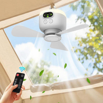 ❄️Summer cool-down deal: 70% OFF⚡50K+ SOLD!❄️ A rechargeable Ceiling Fan with LED lights! 🌬️✨