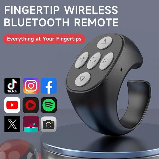 ⏳Last Day 50% off✨️Fingertip Wireless Bluetooth Remote Control📱Present, Play & Skip with Ease 🎵