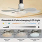 🎯LAST DAY SALE 50% OFF🌀40W LED Ceiling Fan Light – 20.5” Ultra-Quiet with Remote ⏳ | E27 + FREE B22 Adapter 🔌 | For Bedroom 😴, Kitchen 👩‍🍳 & Garage 🛠️ – UK Ready! 🇬🇧